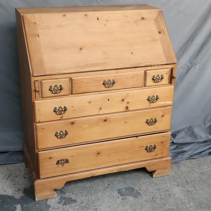 BRACKET FOOTED PINE SECRETAIRE