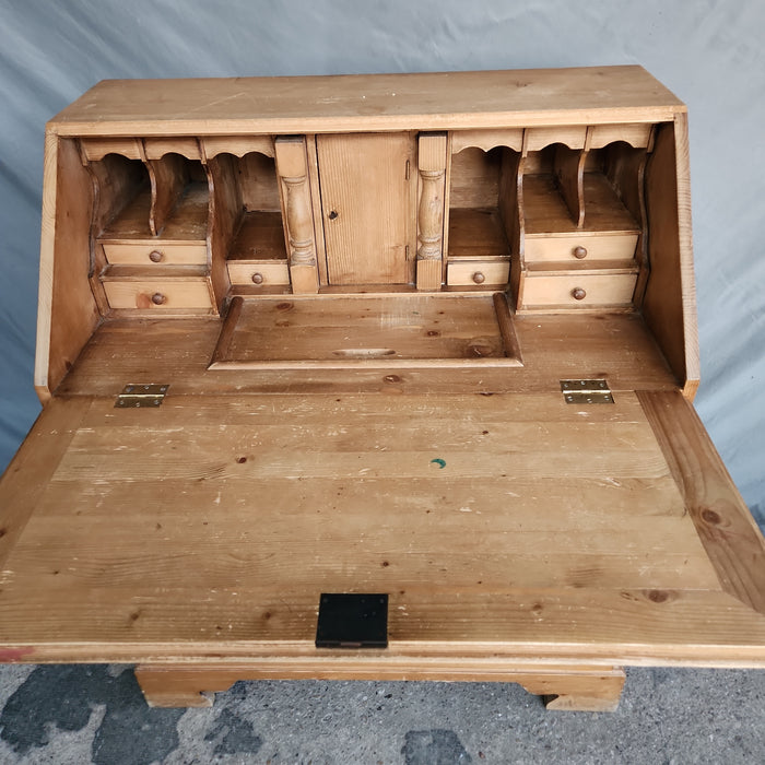BRACKET FOOTED PINE SECRETAIRE