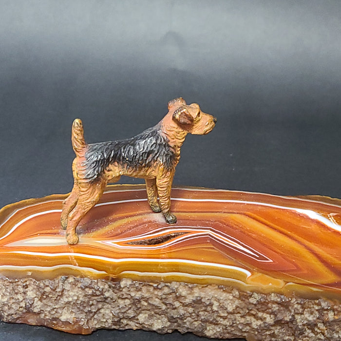 GEODE TRAY WITH SMALL TERRIER