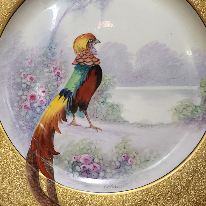 PICKARD GOLD CRESTED PHEASANT PLATE