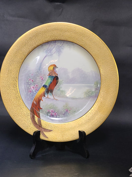 PICKARD GOLD CRESTED PHEASANT PLATE