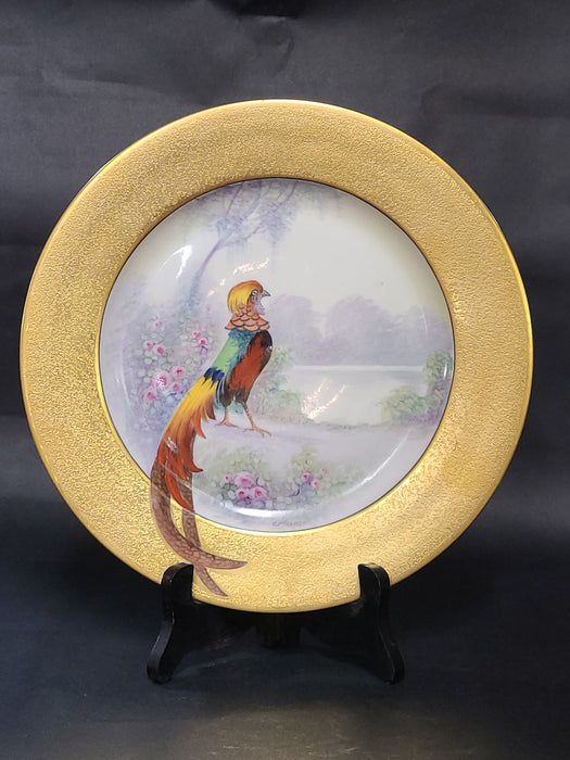 PICKARD GOLD CRESTED PHEASANT PLATE