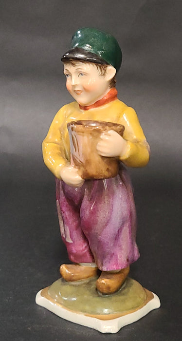 PORCELAIN DUTCH BOY WITH BUCKET