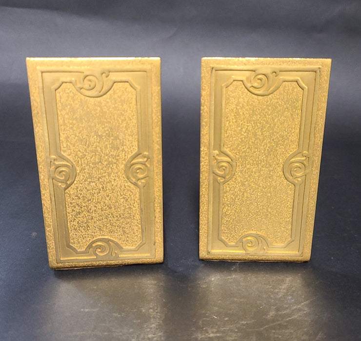 PAIR OF GILT BRONZE BOOKENDS