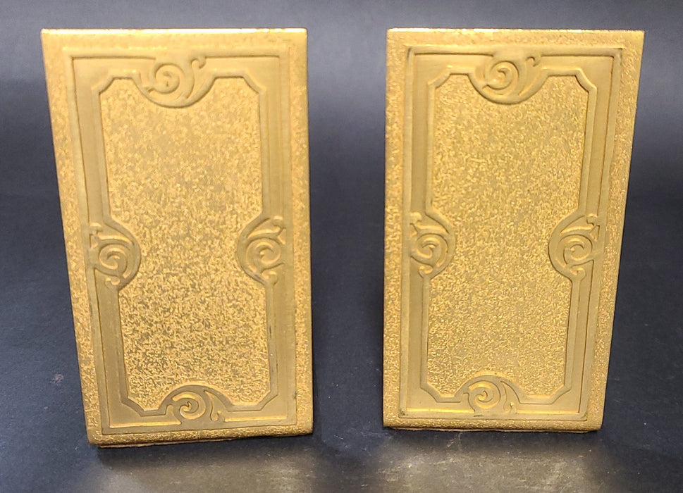 PAIR OF GILT BRONZE BOOKENDS