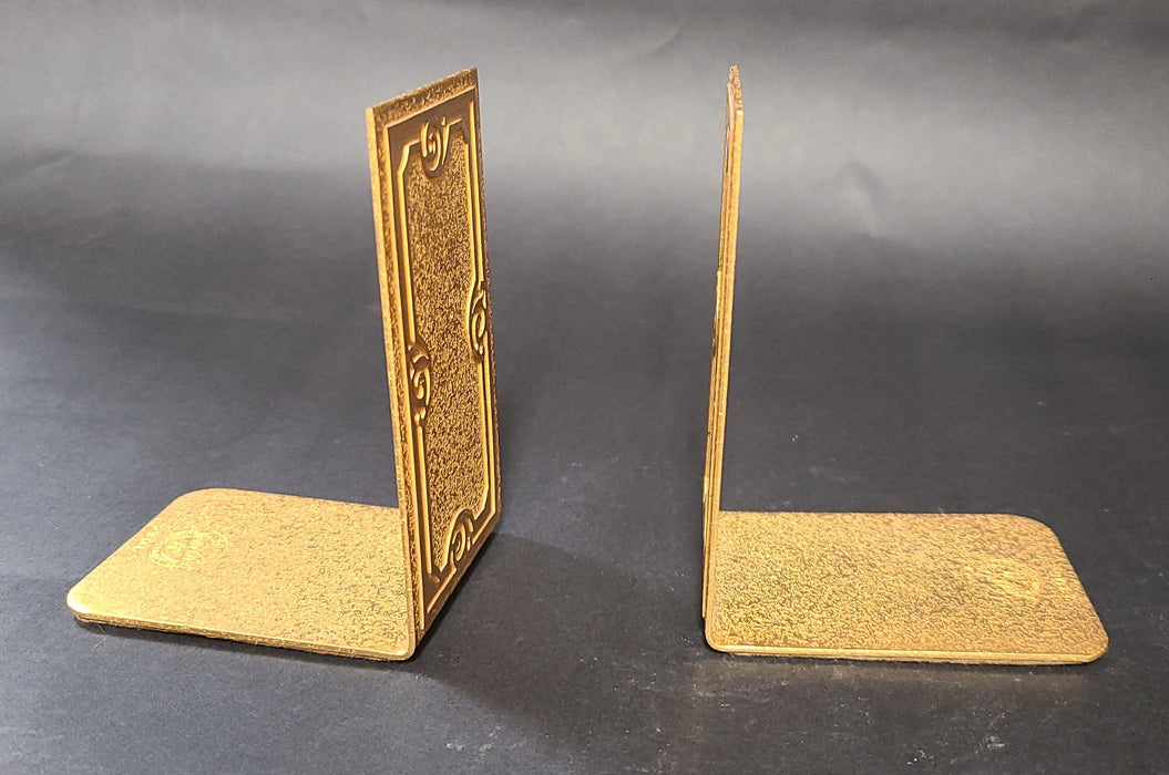 PAIR OF GILT BRONZE BOOKENDS