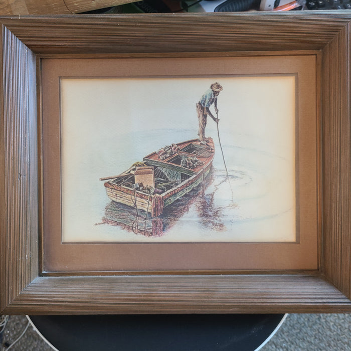 FISHING PRINT WITH BLACK MAN