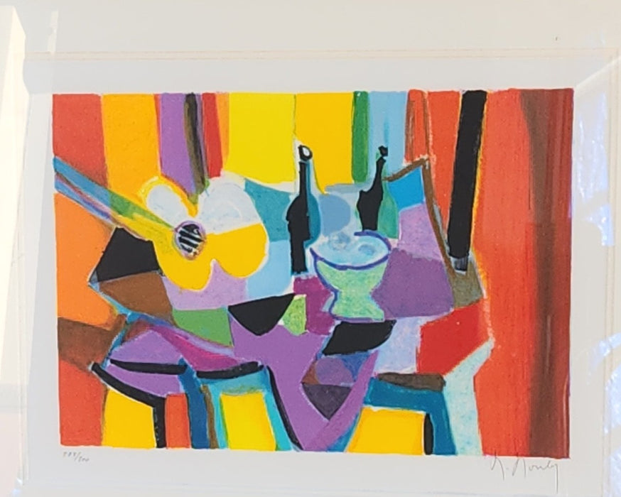 ABTRACT STILL LIFE ON TABLE SIGNED AND NUMBERED PRINT
