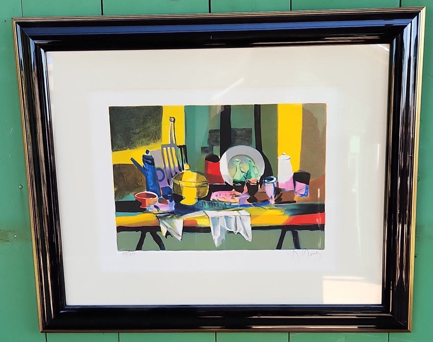 IMPRESSIONIST STILL LIFE ON TABLE SIGNED AND NUMBERED PRINT