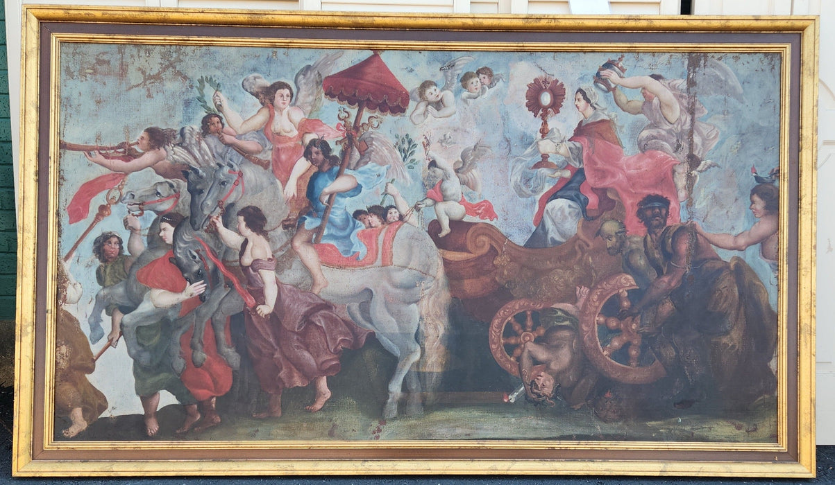HUGE 17TH CENTURY OIL PAINTING AFTER RUEBENS