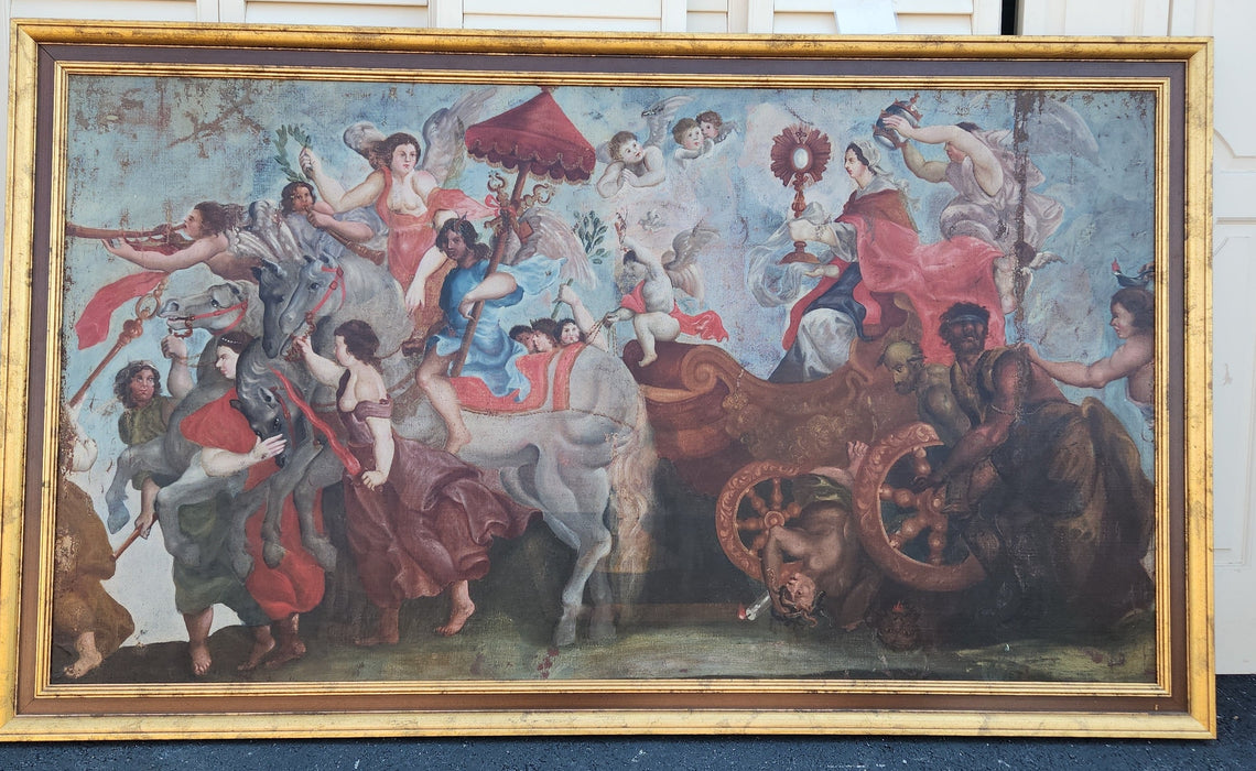HUGE 17TH CENTURY OIL PAINTING AFTER RUEBENS