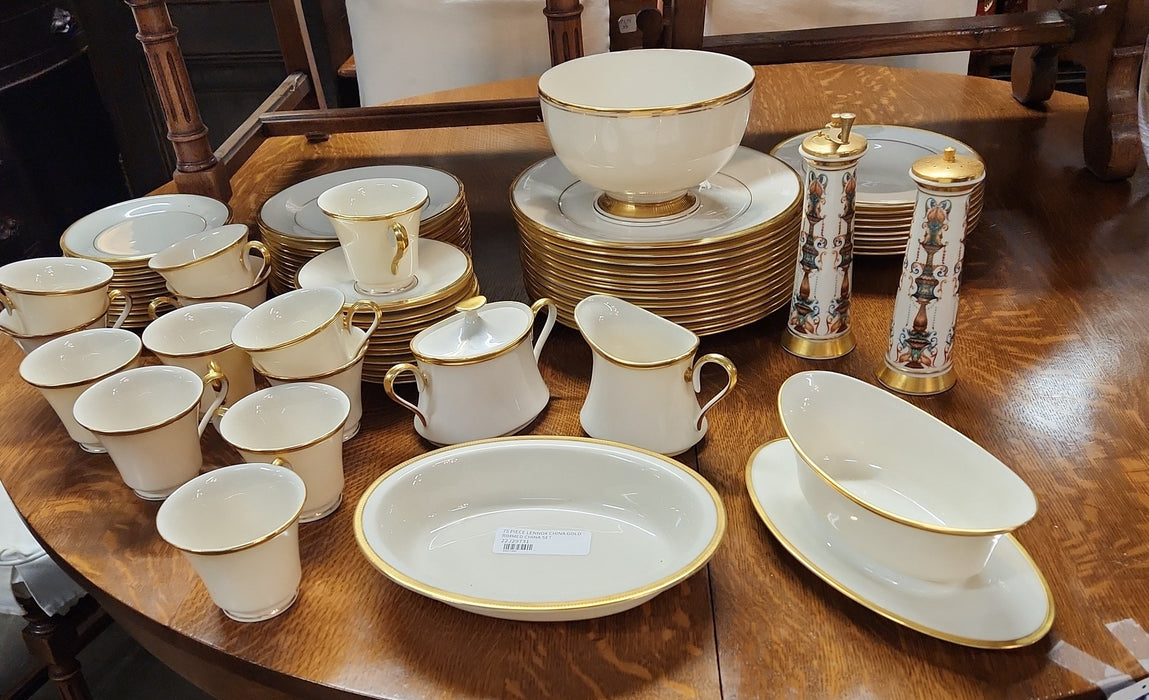 75 PIECE LENNOX GOLD RIMMED CHINA SET