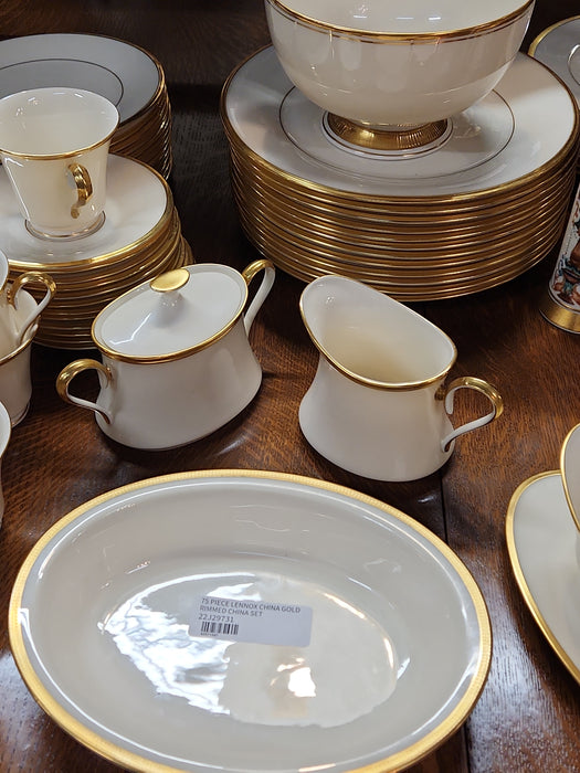 75 PIECE LENNOX GOLD RIMMED CHINA SET