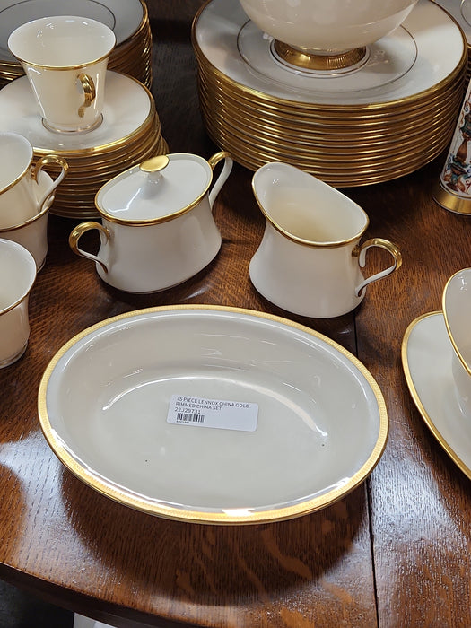 75 PIECE LENNOX GOLD RIMMED CHINA SET