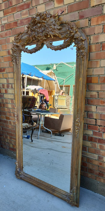 TALL PAINTED MIRROR WITH FESTOONS