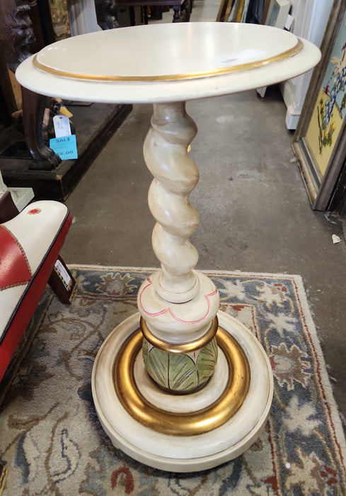 PAINTED BARLEY TWIST PEDESTAL