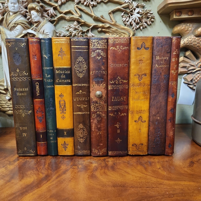 LEATHER FAUX BOOKS CD HOLDER