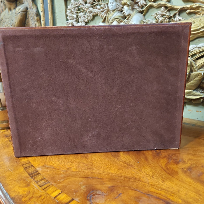 LEATHER FAUX BOOKS CD HOLDER