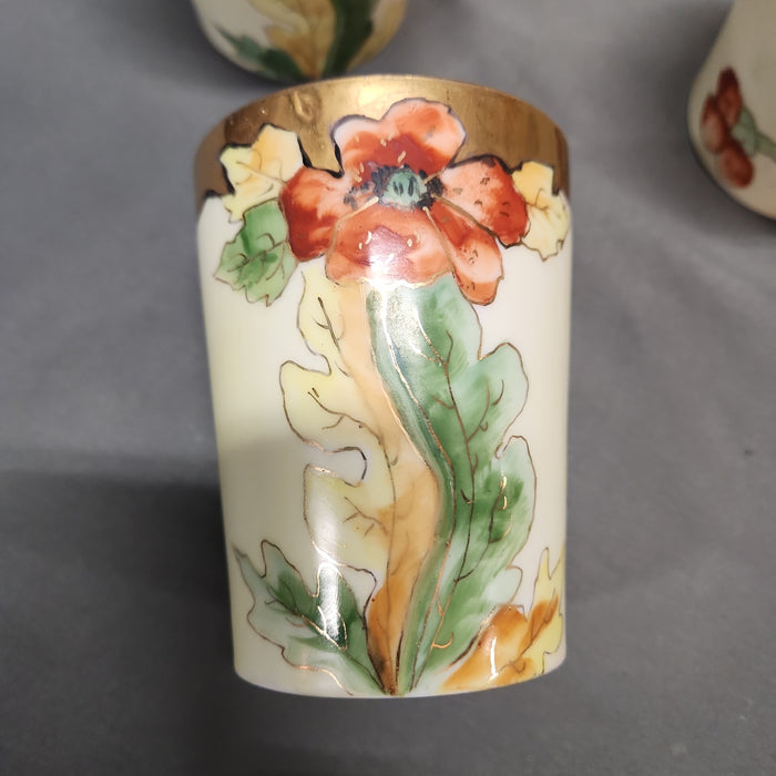 FRENCH HANDPAINTED ART NOUVEAU PORCELAIN LEMONADE SET