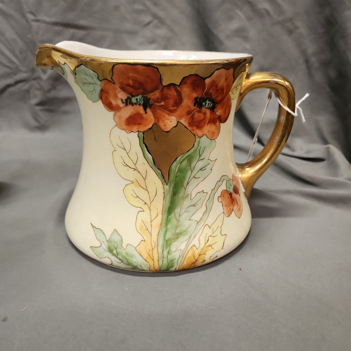 FRENCH HANDPAINTED ART NOUVEAU PORCELAIN LEMONADE SET