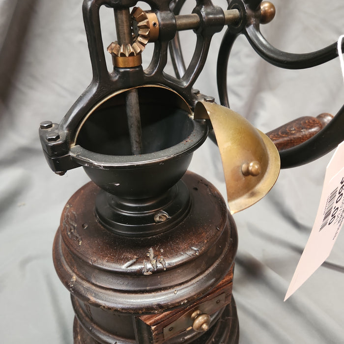 LARGE WHEEL HANDLED COFFEE GRINDER