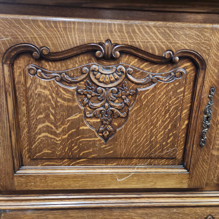 LOUIS XV OAK CHINA CABINET