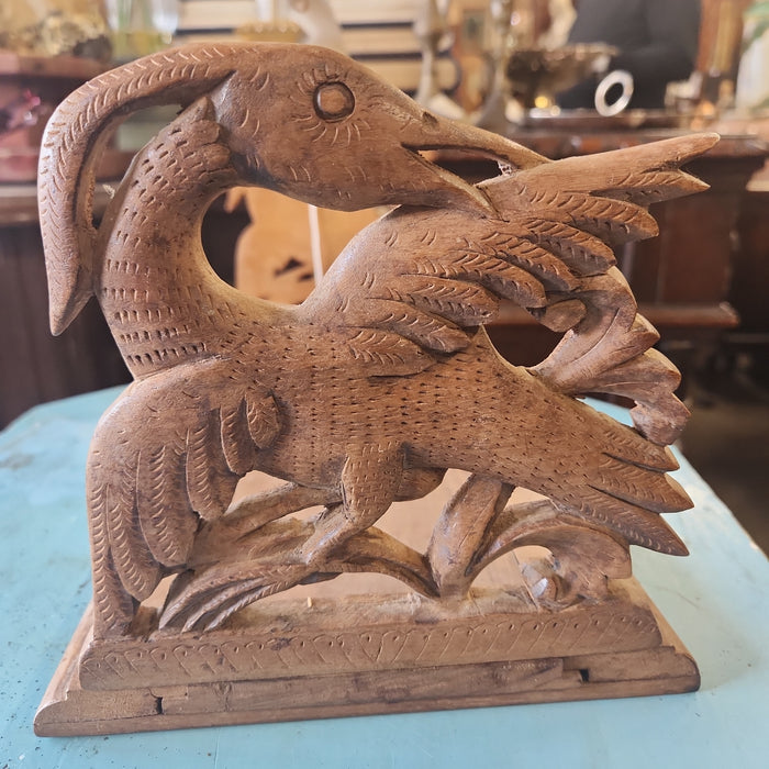 CARVED BIRD ADJUSTABLE BOOK STAND