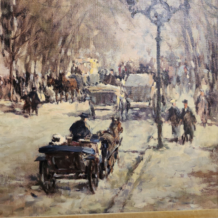 LARGE IMPRESSIONIST STREET SCENE OIL PAINTING SIGNED ALEX FODLAK