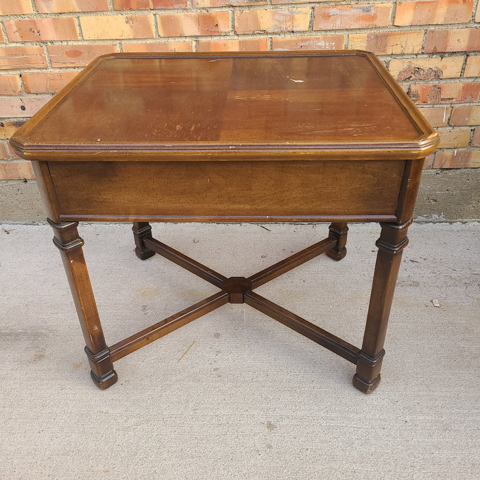 MAHOGANY SIDE TABLE WITH DRAWER