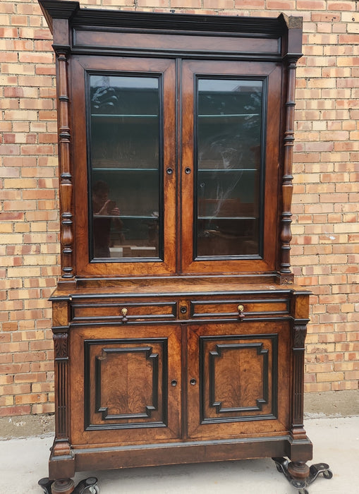 NAPOLEAN III EBONIZED 2 PIECE CABINET