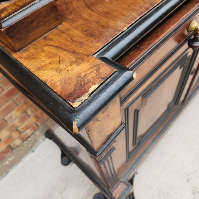 NAPOLEAN III EBONIZED 2 PIECE CABINET