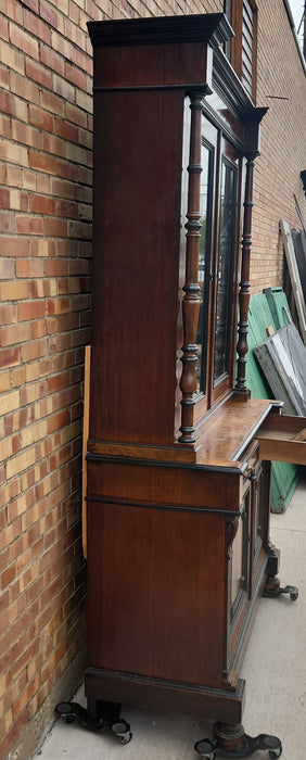 NAPOLEAN III EBONIZED 2 PIECE CABINET