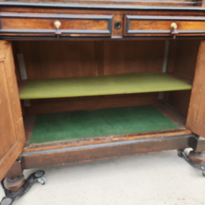 NAPOLEAN III EBONIZED 2 PIECE CABINET
