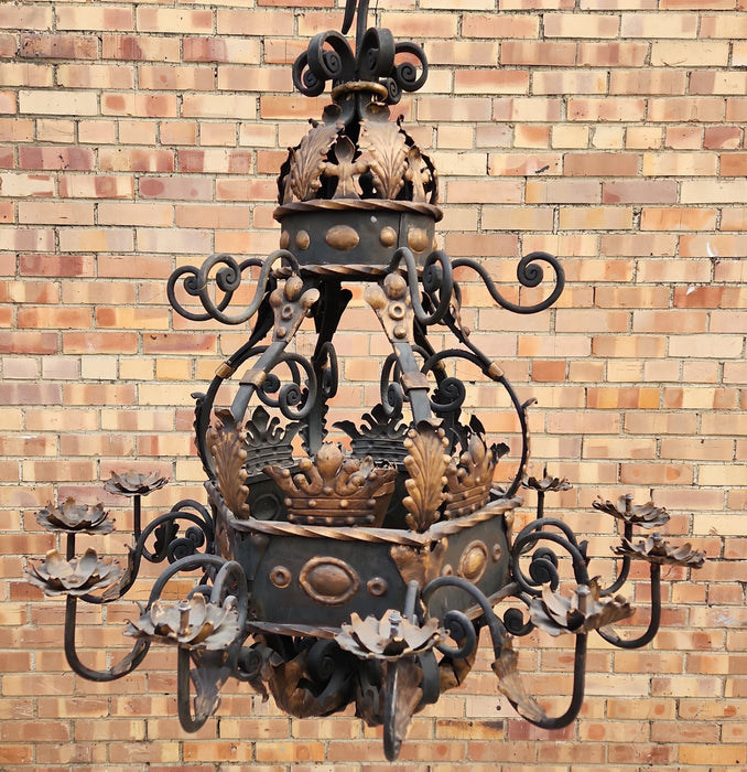 HEAVY IRON CROWN CHANDELER