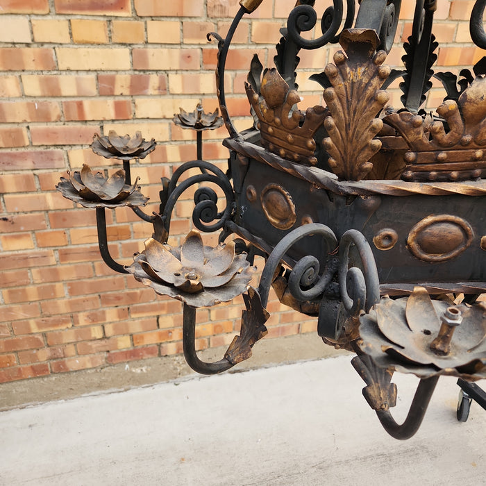 HEAVY IRON CROWN CHANDELER