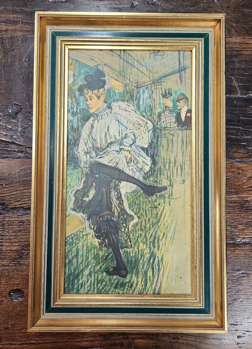 GOLD FRAMED TOULOUSE LAUTREC SMALL PRINT