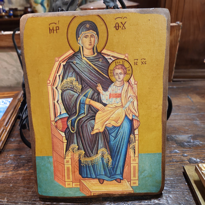 DECOUPAGE ICON ON WOOD