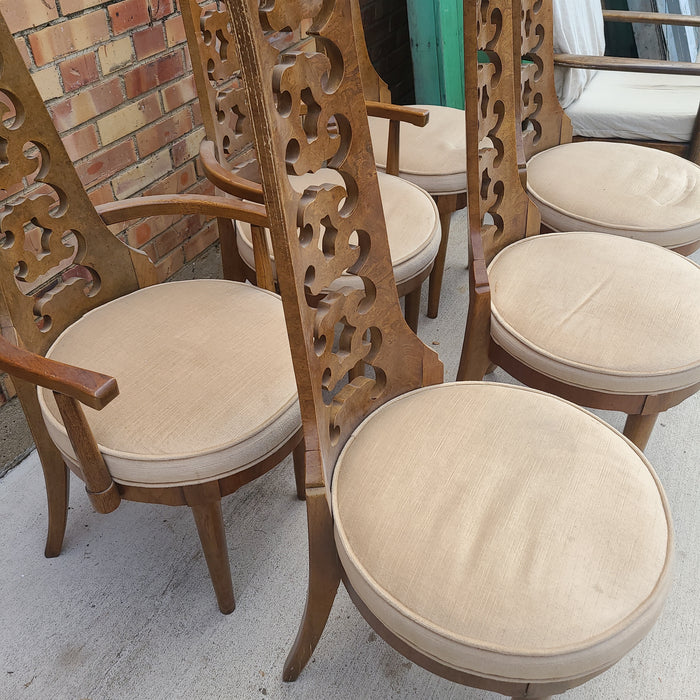 SET OF 6 MID CENTURY MODERN DINING CHAIRS WTIH TWO ARM CHAIRS