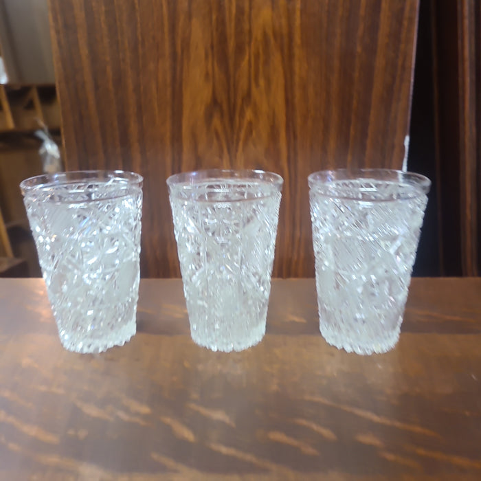 LARGE TURKISH CUT CRYSTAL GLASS