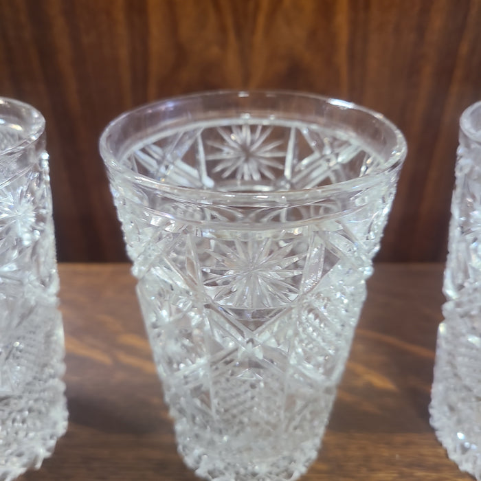 LARGE TURKISH CUT CRYSTAL GLASS