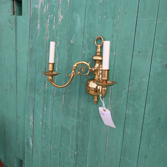 LARGE BRASS WALL SCONCE