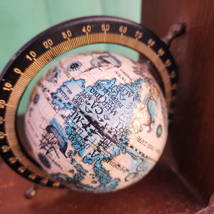 PAIR OF GLOBE BOOK ENDS