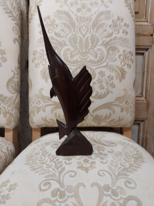 CARVED WOOD SAILFISH STATUE
