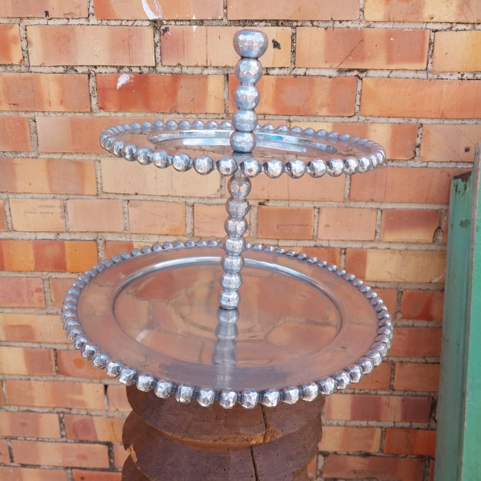 ALUMINUM TIERED CAKE STAND