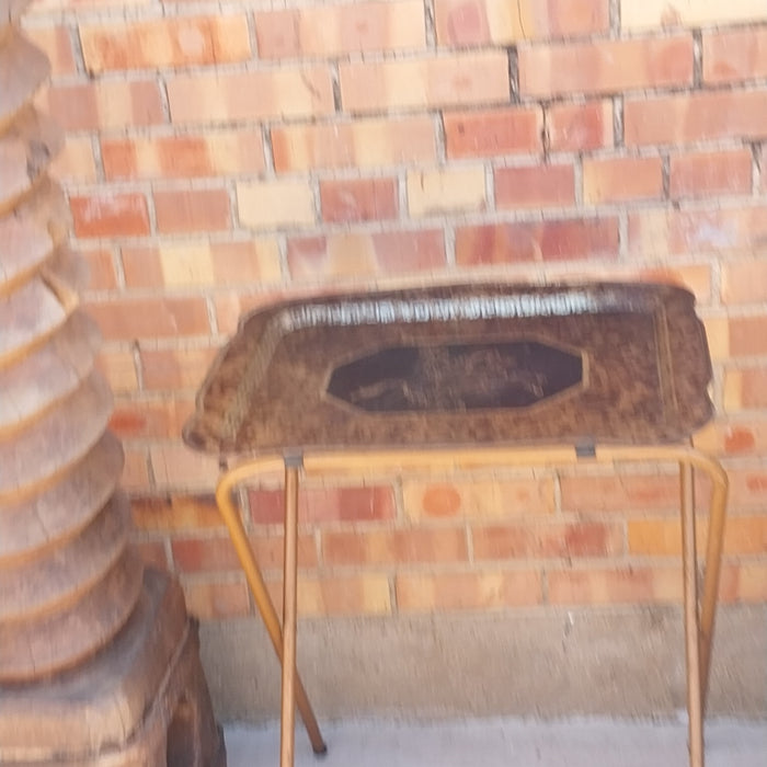TV TRAY WITH KNIGHT ON HORSE-AS FOUND