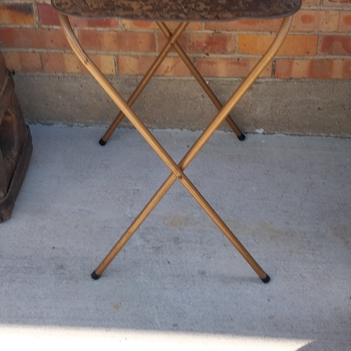TV TRAY WITH KNIGHT ON HORSE-AS FOUND