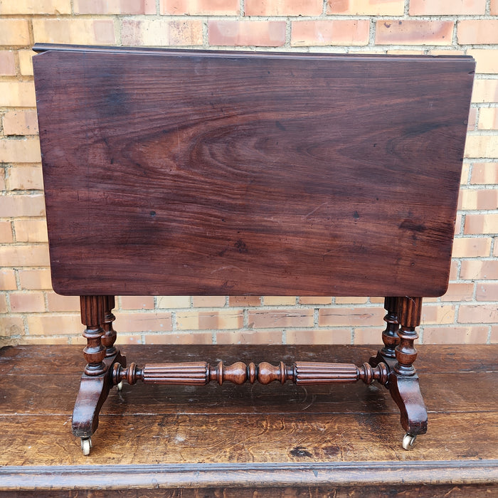 ENGLISH PEMBROKE DROP LEAF MAHOGANY SUNDERLAND TABLE