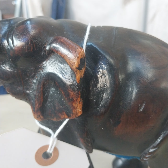 SMALL WOOD ELEPHANT AS FOUND