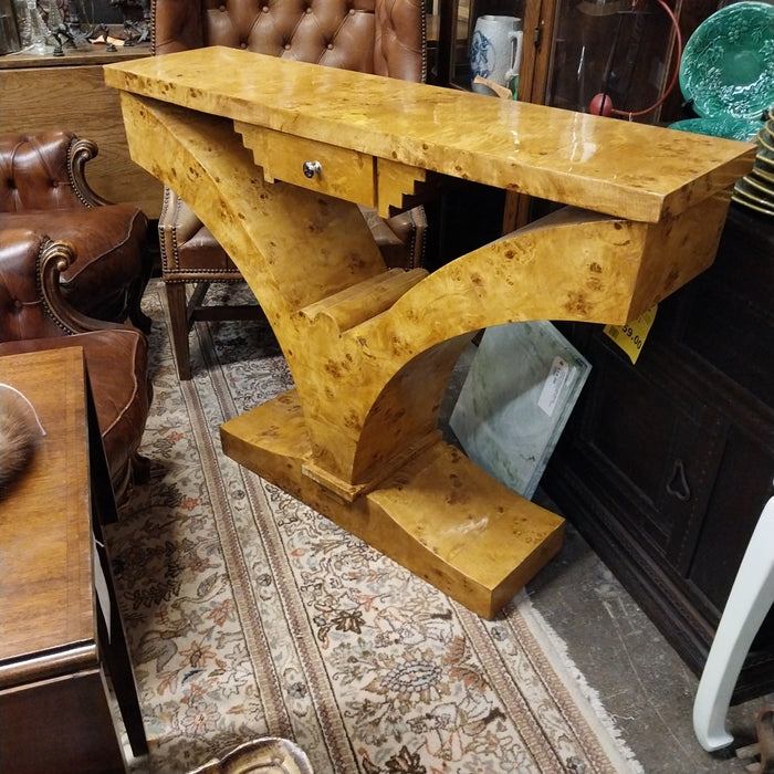 ART DECO Y SHAPED CONSOLE WITH DRAWER