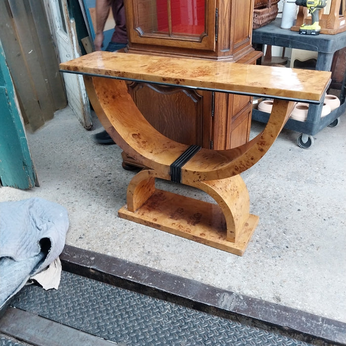 PAIR OF DECO U SHAPED CONSOLE TABLE